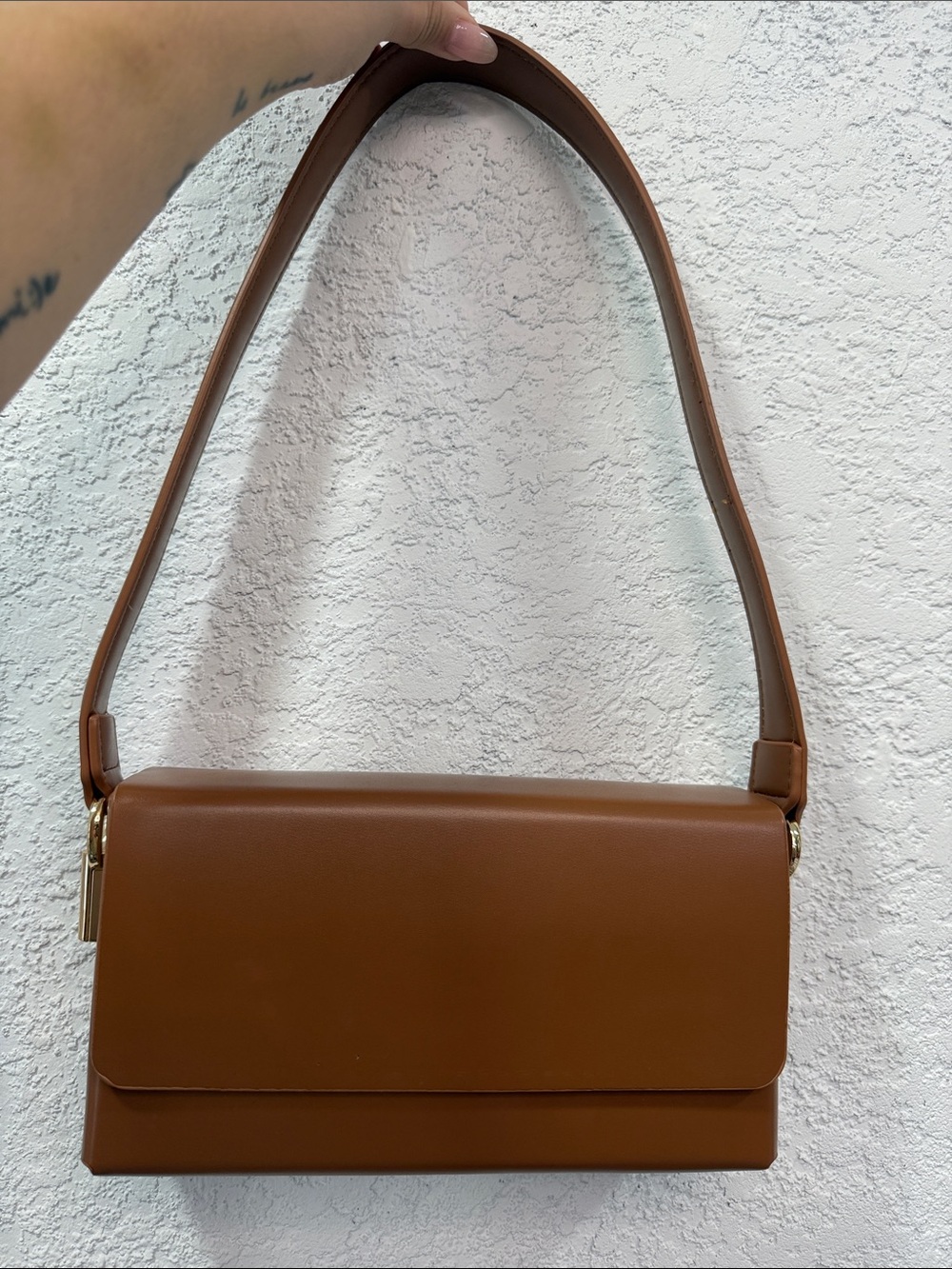 Women's Structured Shoulder Bag in Brown